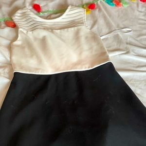 Chic Girls Short Length Black and White Dress